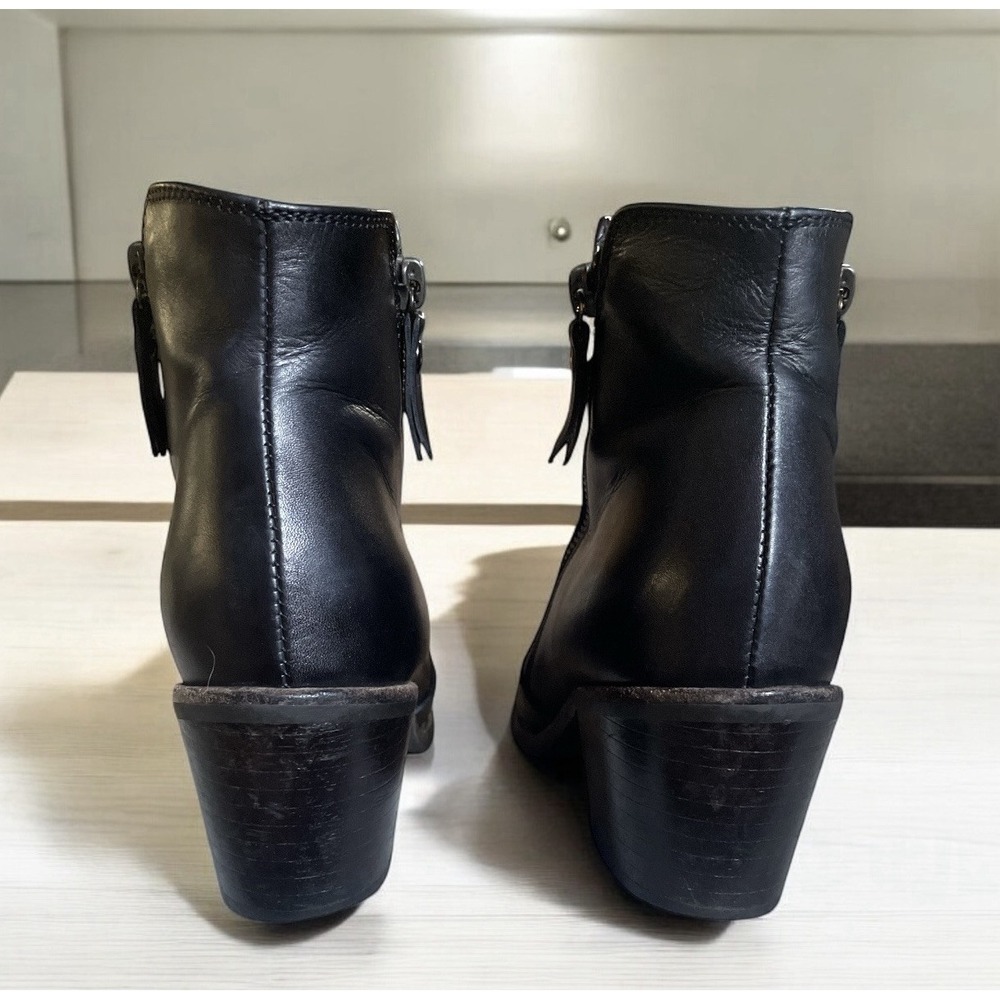 Attilio Giusti Leombruni Ella Black Leather Ankle Boots, Size 38.5 (US 8.5) - Picture 5 of 6